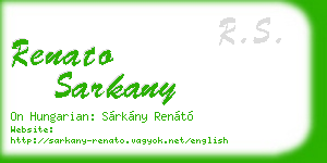 renato sarkany business card