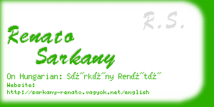 renato sarkany business card